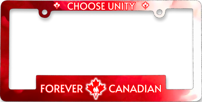 Choose Unity licence plate frame by Forever Canadian