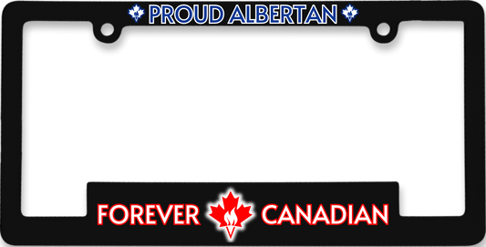 Proud Albertan licence plate frame by Forever Canadian